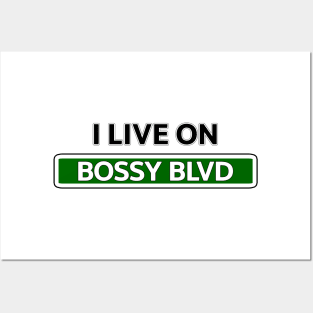 I live on Bossy Blvd Posters and Art